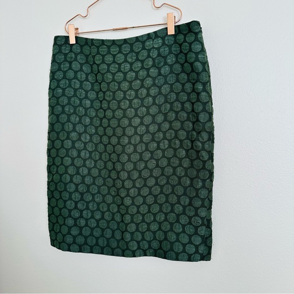 Anthropologie Maeve Jacquard Polka Dot Tailored Pencil Skirt - Picture 6 of 9